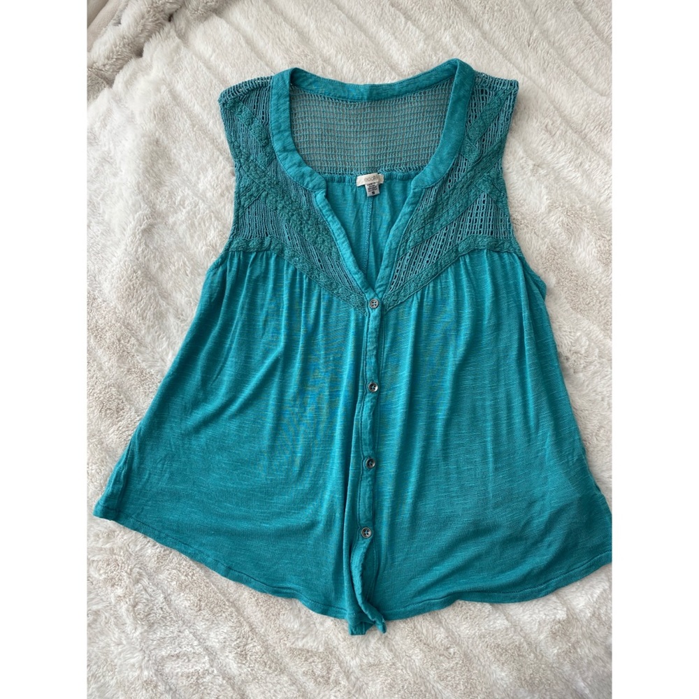 Ecote (Urban Outfitters) Tank Top. Teal blue.